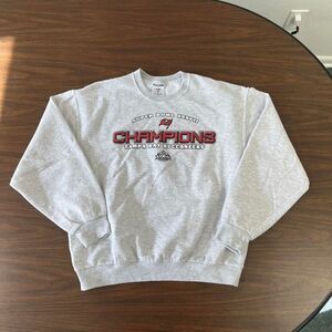 2003 Jerzees Tampa Bay Buccaneers Super Bowl Champions grey crewneck sweatshirt
